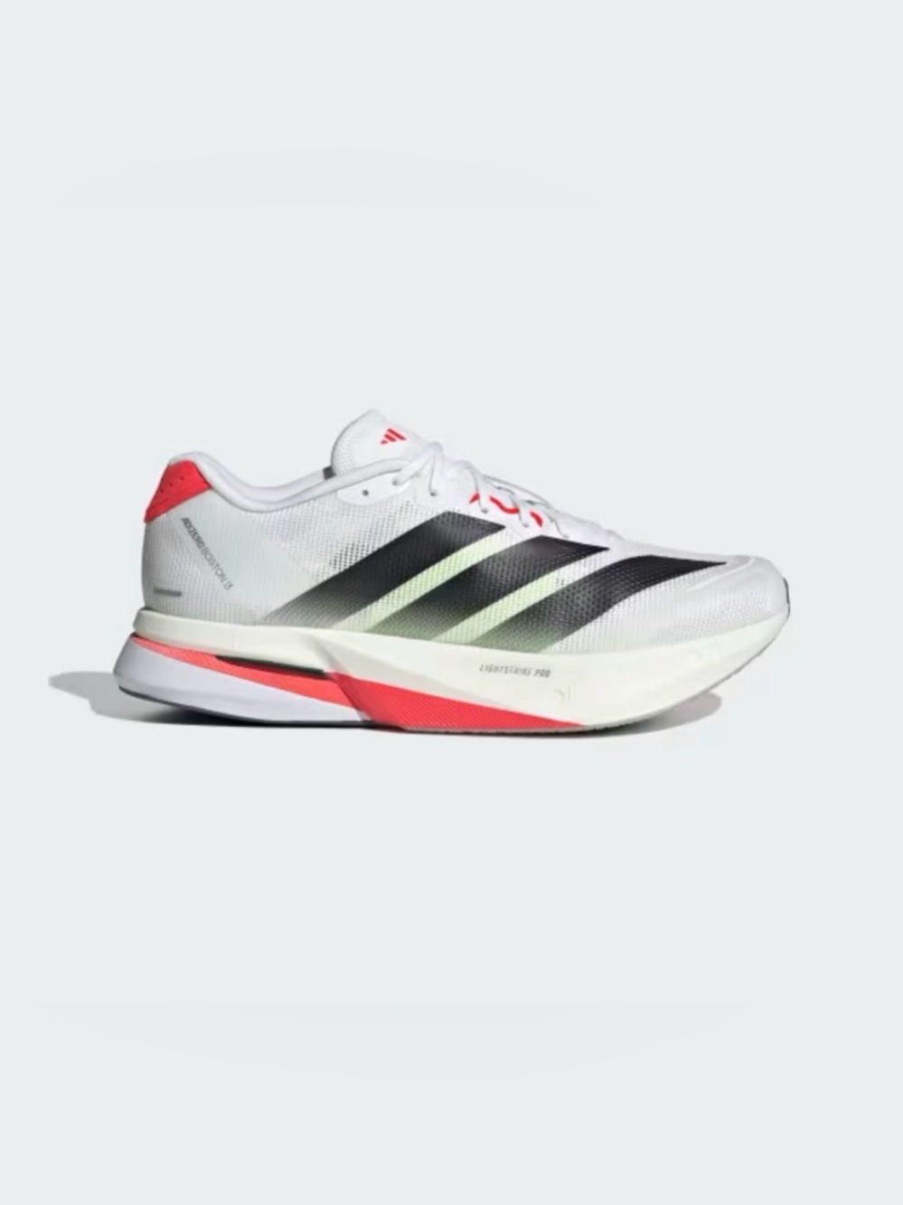 adidas Adizero Boston 13 Running Shoes Men’s Size 8 White Black Red NWT